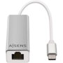 Aisens Conversor USB-C a Ethernet Gigabit 10/100/1000 Mbps A109-0341 Plata